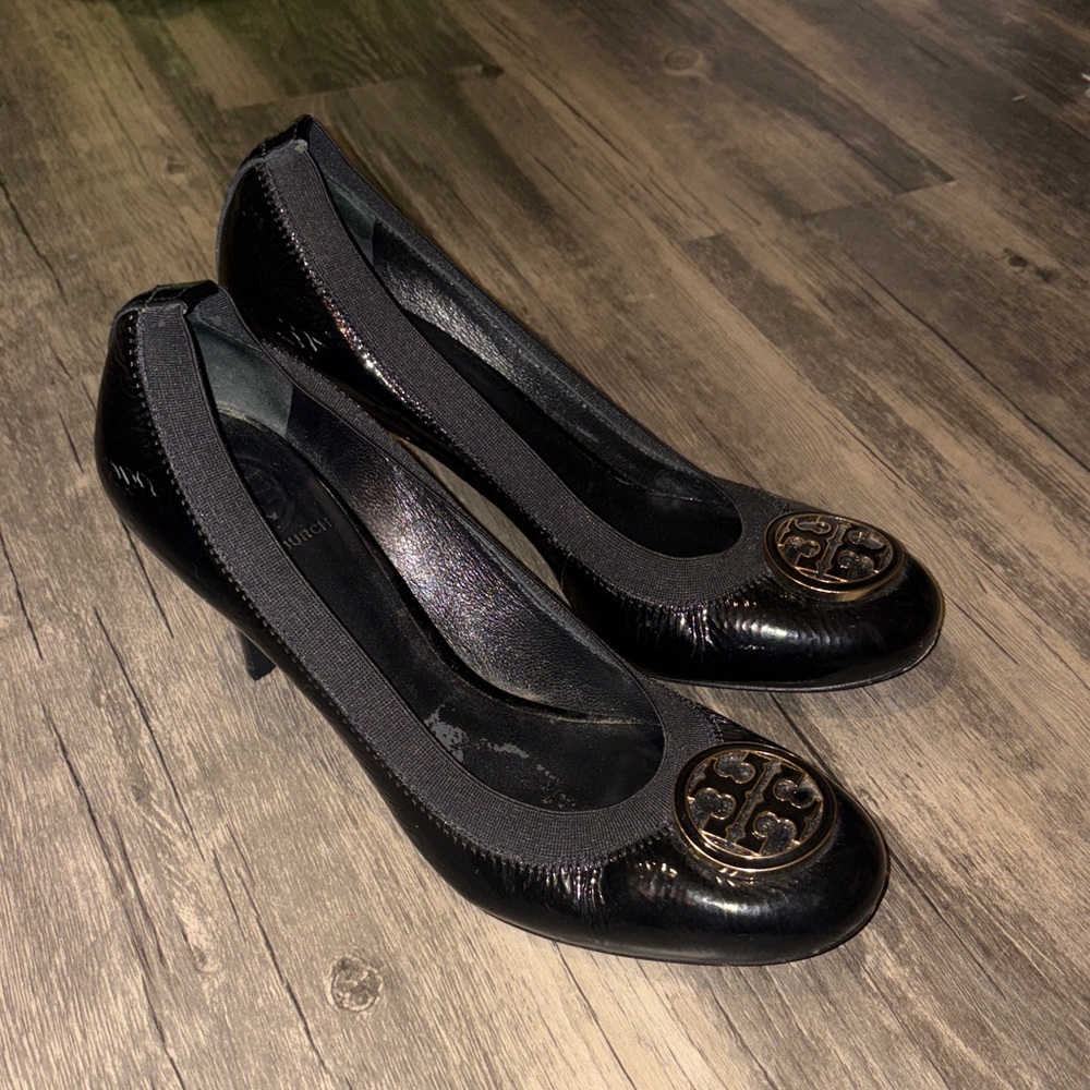 Tory Burch round toe black heel - woman’s size 9
